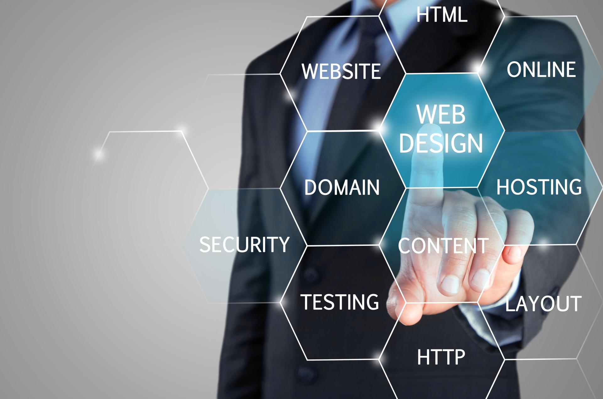 Web Design Concept on touch screen